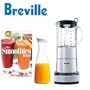 Breville BBL600XL Ikon 750-watt 51-ounce Blender With Prodyne Acrylic 56 Oz Juice Jar With White Lid & Robert Rose The Smoothies Bible By Pat Crocker