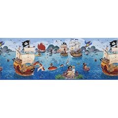 Rasch Tapete 120509 Papierborte mit K�pt'n Sharky, Lizenz Motiven bedruckt