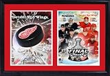 2009 Stanley Cup Finals Poster and the Team Logo of the Detroit Red Wings Two Photograph Memorabilia Including Two 8