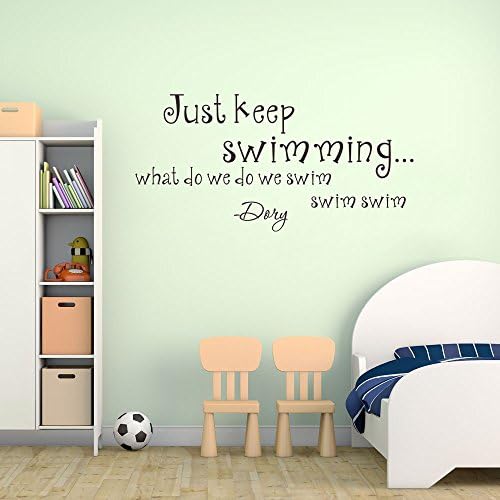 Just Keep Swimming Dory Quote Vinyl Wall Decal Sticker