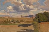 Oil Painting 'Jean Baptiste Camille Corot The Roman Campagna With The Claudian Aqueduct' 10 x 15 inch / 25 x 38 cm , on High Definition HD canvas prints, gifts for Game Room, Home Office And S decor