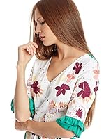 Almatrichi Vestido Gloria (Blanco / Verde)