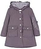 (コ-ランド) Co-land 秋冬物 子供服 アウター キッズコート 綿入りジャケット フード付き 女の子綿服 ガールズ上着 レース フリル 女児 可愛い グレー 110