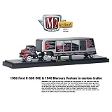 1956 Ford C-500 COE & 1949 Mercury Kustom 1 64 Black w Flames by Collectable Diecast