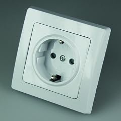 DELPHI Schutzkontakt-Steckdose 250V~/ 16A, inkl. Rahmen, UP, wei�