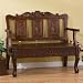 Southern Enterprises BC2032T HandCarved Storage Settee Entryway