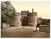 GIANT Wall Sticker of: Skipton Castle, gateway, Yorkshire, England wall sized poster (photochrom) photochrome measured in inches