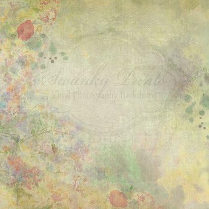 Swanky Prints HF-6PF8-WPF1 4' x 4' Painted Floral Grunge Vinyl Photography Backdrop