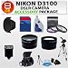 Nikon D3100 Digital SLR Camera Accessory Package Including Wide Angle Lens, Telephoto Lens, Filter Kit + 8gb Sdhc Memory Card & More