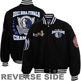 NBA Dallas Mavericks 2011 NBA Champions Black-Royal Blue Reversible Full Zip Jacket (Large)