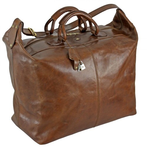  Sac à main STORY VIAGGIO en cuir brun Sac 48H avec bandoulière fixé The Bridge 075220/01/14