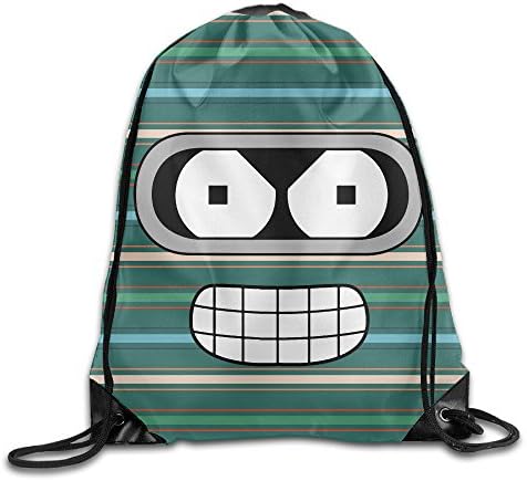 MDSHOP Futurama Bender Face Drawstring Backpack Sack Bag