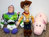 Disney Toy Story Plush Bean Bag Set with 12" Woody, 9" Buzz Lightyear and 6" Hamm Dolls Mint with Tags