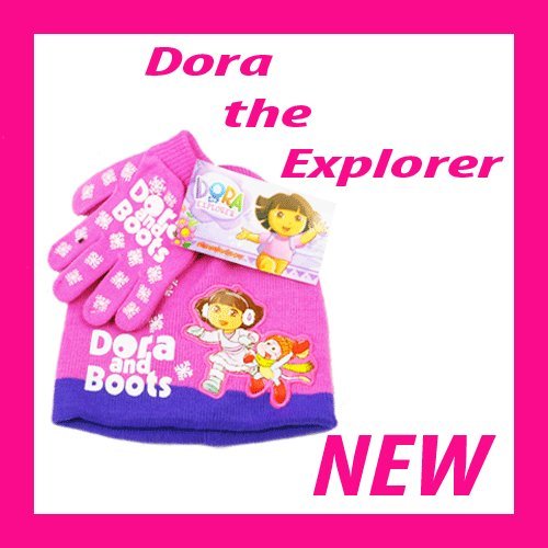 Dora the Explorer and Boots Winter Hat and Gloves