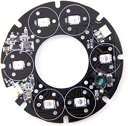 XSSY 6 LED 5050S 19mm 90¡ã Infrared Board IR Illuminator Plate for CCTV Camera