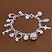 MosBug New Useful Cute Nice Personality Women Silvering Fashion Jewelry Charm 13 Pendants Bracelet