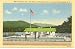 1940s Vintage Postcard Swimming Pool, Club House and Beautiful Lake Tomahawk Black Mountain North Carolina