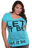 Torrid Plus Size Lords Of Liverpool - Turquoise Let It Be Tee