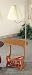 Country Style Oak Finish Magazine Side Table w/Swing Lamp Image