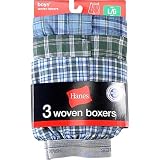Hanes 3PK Light Plaid Boxers
