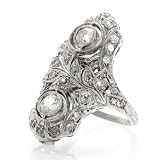 Antique Art-Deco Platinum Mine Cut Diamond Ring