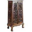Handmade Asian Furniture - 50" Royal Elephant Storage Cabinet / End Table - Rich Dark Finish