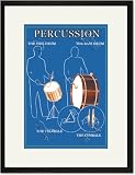 Black Framed/Matted Print 17x23, Percussion