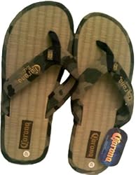 Corona Extra Straw Weave Camo Strap Mens Sandals