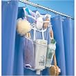 Mesh Shower Organizer - Easily Hangs On Rod (White) (17"H x 17"W)