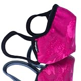 Vogmask Pink Roses Microfiber Filtering Mask: for dust, germs, smoke, ash, pollen, pollution, cycling, woodworking, or anonymity