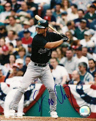 Autographed/Hand Signed 8x10 Photo Eric Chavez Oakland A's