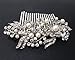 beautiful elegant wedding bridal hair comb pearl and crystal #222