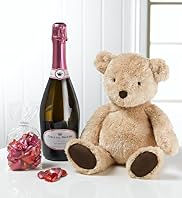 Rosé Bubbles, Teddy & Chocolates Gift