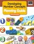 Developing Number Concepts Planning Guide
