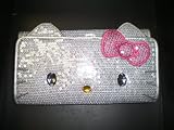 Hello Kitty Sequin Long Wallet: Silver Square Face