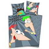 Herding 443718050 Bettw&auml;sche Disney&acute;s Phineas 80 x 80 + 135 x 200 cm; Linon