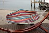 Oversized Hampton Hammock & Pillow Duo - Blue Multi Stripe