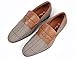 Ferro Aldo Men Fashion Slip On Loafers Dress Shoes Leather Lining Brown Plaid