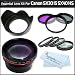 Essential Lens Kit For The Canon SX30IS SX30 IS SX40HS SX40 HS Digital Camera Includes HD .43x Wide Angle Lens + 52MM Close Up Lens Kit Includes +1 +2 +4 +10 + 3pc High Res Filter Kit (UV-CPL-FLD) + Lens Hood + MicroFiber Cleaning Cloth