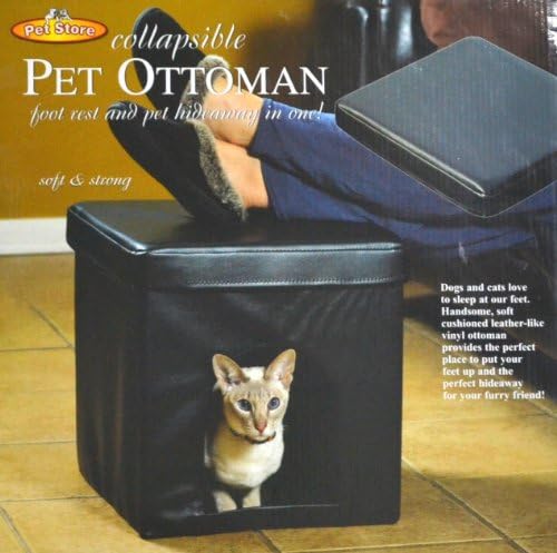 Collapsible Pet Ottoman 2 in 1! Foot Rest & Pet Hideaway.