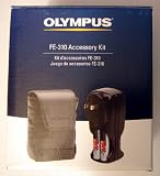 Olympus FE-310 Accessory Kit: Leather Case, 4 AA Batteries, and Charger