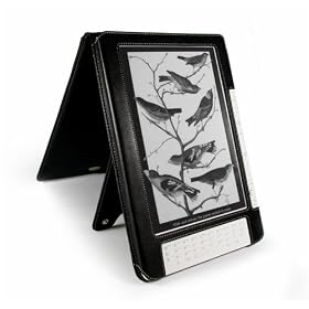 i-nique portfolio Limited Edition Platinum series leather case cover for Amazon Kindle DX (9.7" 1st gen) - Black