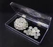 Wedding Ceremonial Arras, or 13-silver plated Coins, with Silver Plated Treasure Box and Case: Imported and Hand-Made