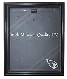 NFL Arizona Cardinals Cabinet Style Jersey Display - Black with Museum Quality UV Upgrade