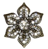 Brooches - Fancy Flower Design Rhinestone Brooch