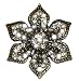 Brooches - Fancy Flower Design Rhinestone Brooch