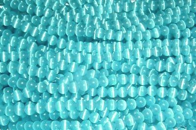 4mm Strand Fiber Optic Cat's Eye Beads, Grade