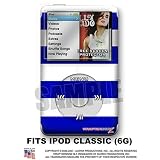 iPod Classic Skin - Psycho Stripes Blue and White WraptorSkinz TM Kit by TuneTattooz TM