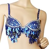 BellyLady Belly Dance Sequined Bra NAVYBLUE