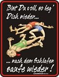 BIST DU VOLL DANN LEG DICH HIN FUNSCHILD ALU SPAß R274